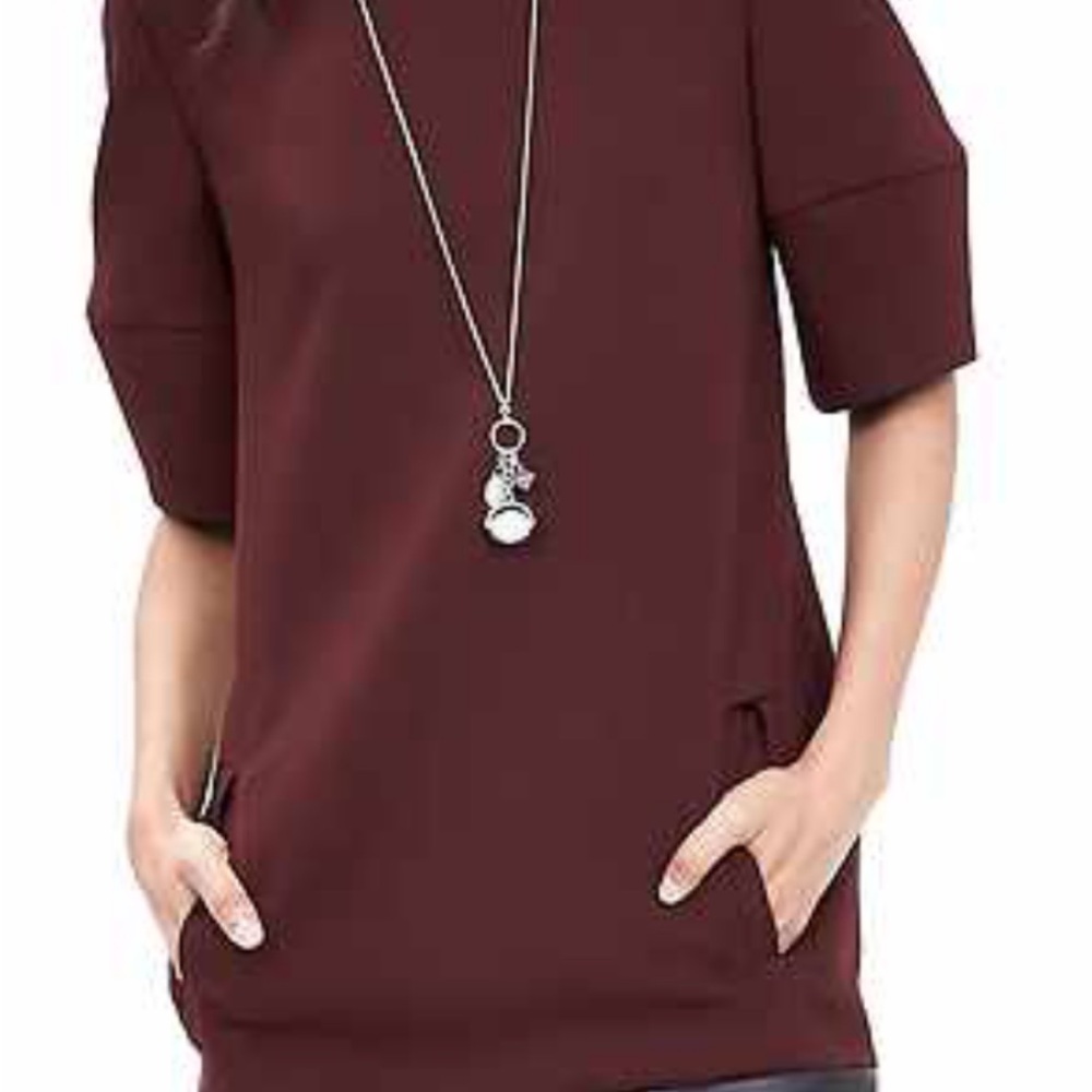 Elegant Burgundy Women's Top